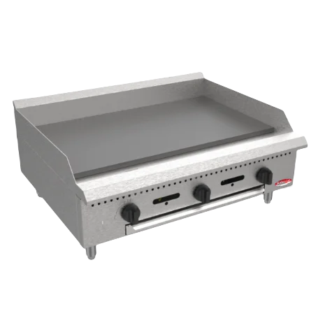 BakeMax America BACG36 Commercial Countertop 36 Inch Manual Gas Griddle