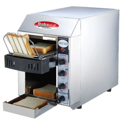 BakeMax BMCT150 Commercial Countertop Electric 1-Slice Wide Conveyor Toaster