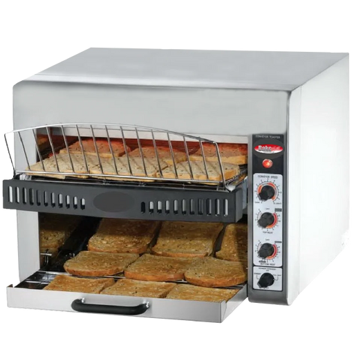 BakeMax BMCT450 Commercial Countertop Electric 3-Slice Wide Conveyor Toaster