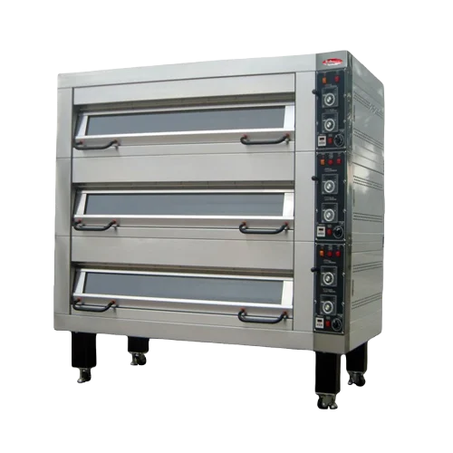 BakeMax BMSD004 Four Deck One Pan Wide Floor Model Electric Artisan Stone Deck Oven