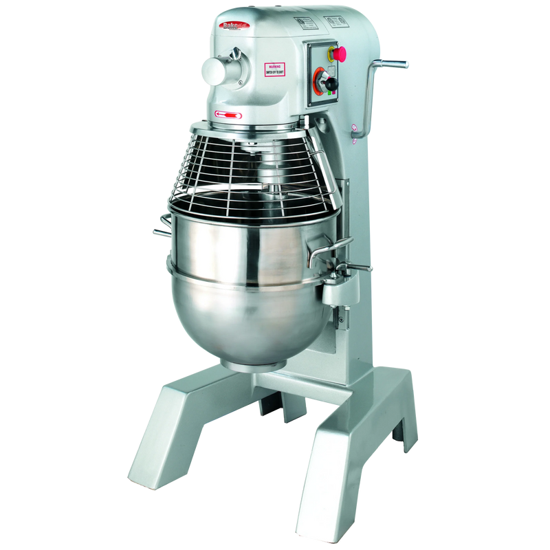 BakeMax BMPM030 Commercial Floor Model Heavy Duty Electric 30-Quart 3-Speed Gear Driven Planetary Mixer