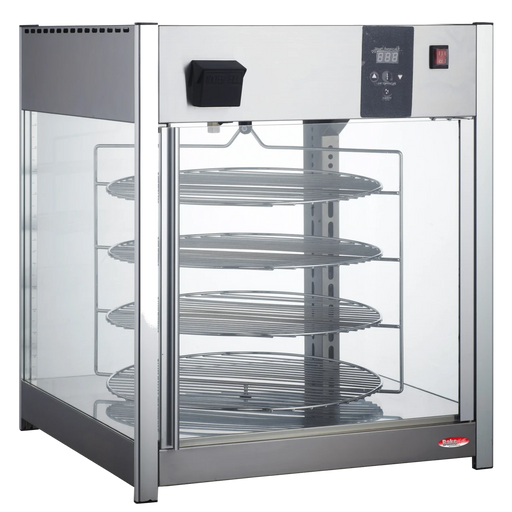 BakeMax BMPW418 Titan Series Countertop Electric 4-Tier 18 Inch Rotating Pizza Warmer