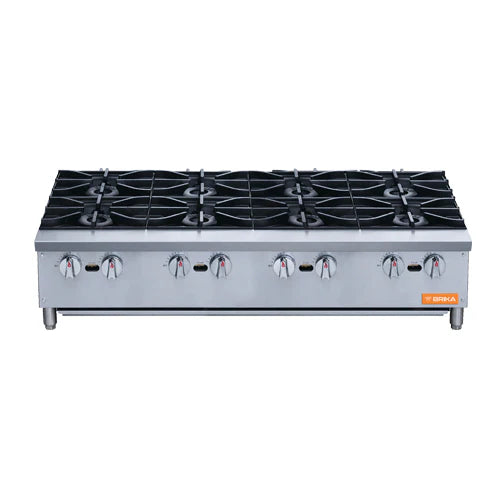 Brika BHP-488 Commercial 48" Hot Plate - Natural Gas/Propane Conversion Kit Included