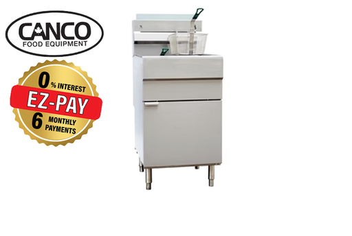 Canco Double Basket Fryer 70-75 lbs - GF-150 with Single Compartment (150,000 BTU) - Propane