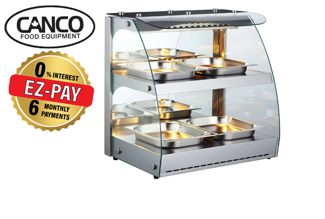 Canco RTR-2D Open Glass Display 25" Food Warmer