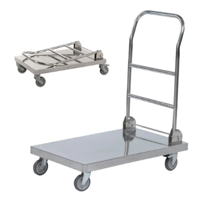 Omega Foldable Stainless Steel Platform Cart - 34.25" Long