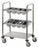 Omega Cutlery Trolley for Cutlery with 2 Cutlery Inserts, Stainless Steel Trolley with 4 Casters - Metal Storage Board