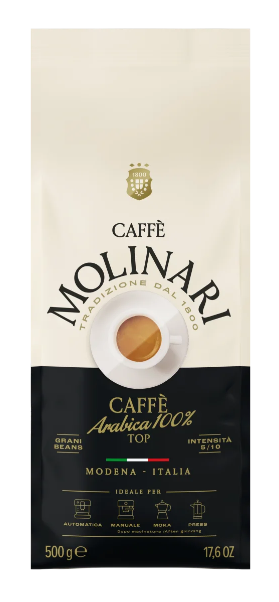 Caffe Molinari – 100% Arabica Whole Beans Bag – 500g / 17.6oz