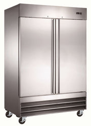 Canco SSR-1020 40-inch double solid door stainless steel refrigerator front view