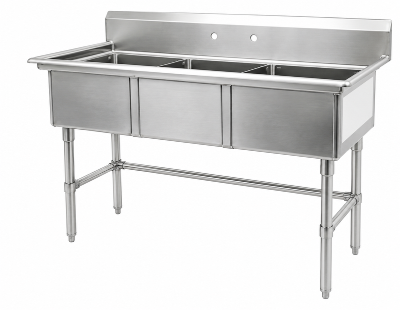 Thorinox - Commercial Triple 18" Stainless Steel Sink