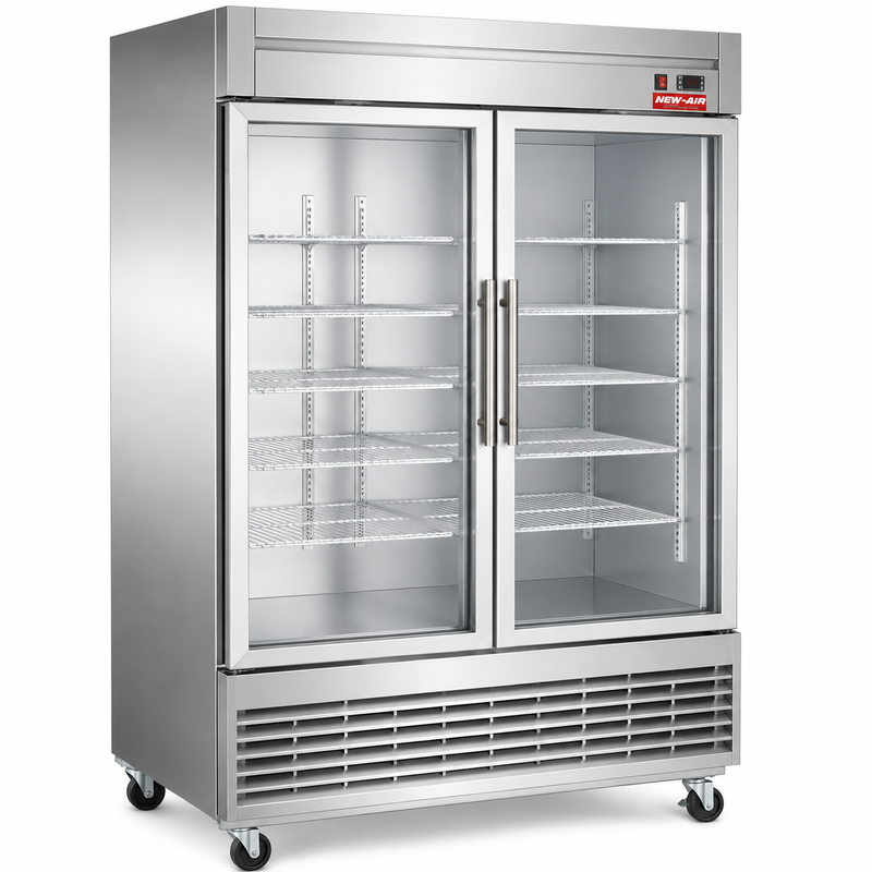 New Air NSGF-55-H 55" Glass Door Freezer Reach-In - Ideal for restaurants, cafés, convenience and grocery stores