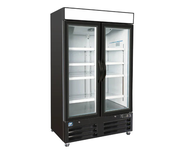 Coldzone 31F54-G2 54-inch double glass door display freezer front view