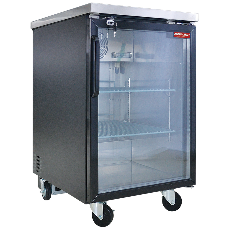 New Air NBB-23-SG Single Glass Door 23? Back Bar Refrigerator Cooler - 220 L / 7.8 Cu. Ft. - Ideal for Bars, Restaurants, Hotels & Cafés