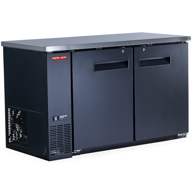 New Air NBB-60-SB Double Solid Door 60? Back Bar Refrigerator Cooler - 546 L / 19 Cu. Ft. - Ideal for Bars, Restaurants, Hotels & Cafés