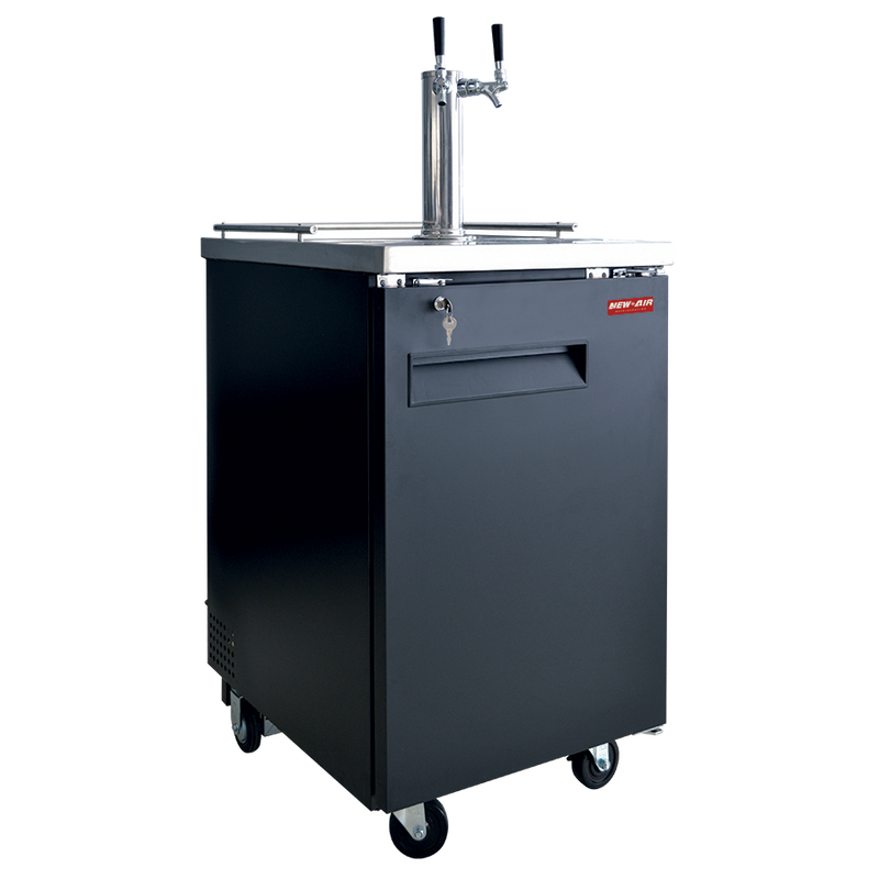 NEW AIR NBD-23-SB Solid Single Door Beer Dispenser - 184 L / 6.5 Cu. Ft. - Ideal for Bars, Restaurants, Hotels & Cafés