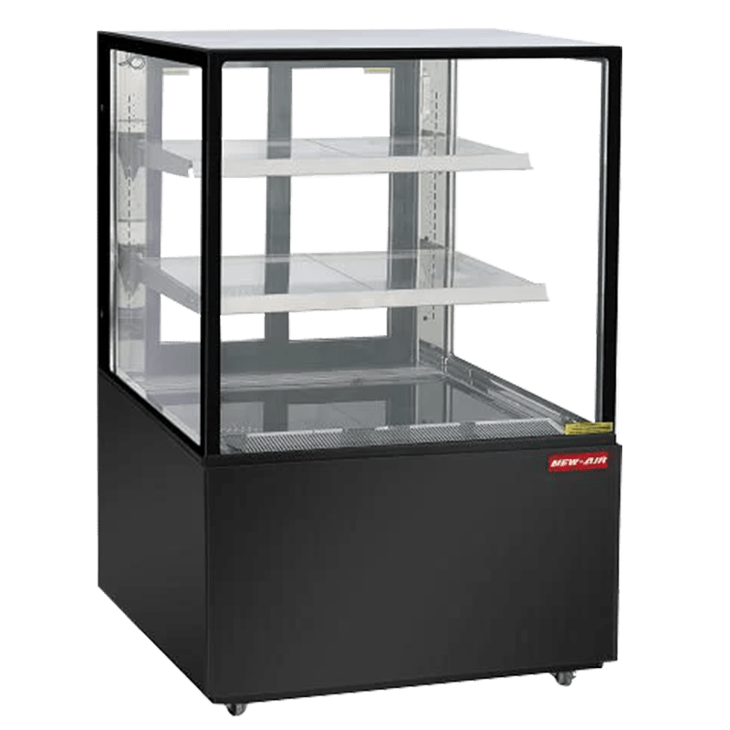 NEW AIR NDC-36-SG Commercial 36" Floor Model Refrigerated Square Display Case - 417 L / 14.7 Cu. Ft. - Ideal for Restaurants, Cafés & Bakeries