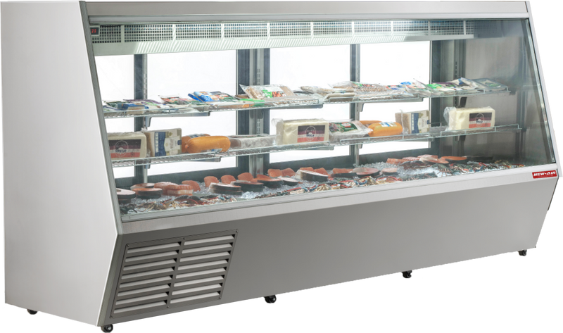 New Air NDDC-96-GC Refrigerated Gravity Coil Deli Case - Ideal for convenience stores, front-of-house service areas, grocery stores and cafés