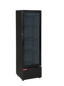 NEW AIR NGR-17-77H Commercial 17" Glass Door Refrigerator Merchandiser All Black - Ideal for Convenience Stores, Front of House, Grocery Stores, Restaurants & Cafés