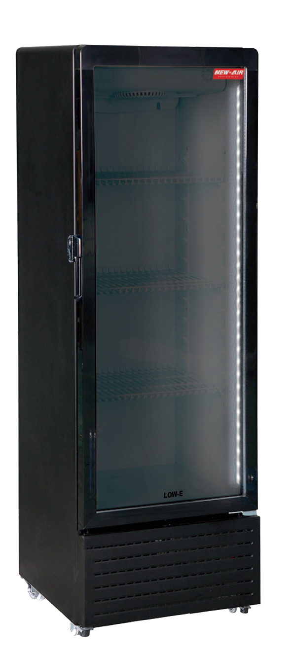 NEW AIR NGR-21-62H Commercial 21" Glass Door Refrigerator Merchandiser - Ideal for Convenience Stores, Front of House, Grocery Stores, Restaurants & Cafés