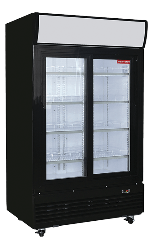 NEW AIR NGR-048-S Commercial 48" Double Glass Door Merchandiser - Ideal for Convenience Stores, Front of House, Grocery Store, Restaurants & Cafés