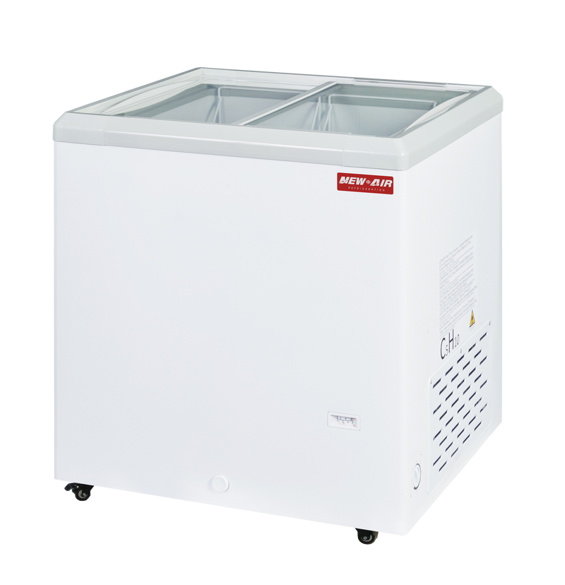 NEW AIR NIF-29-FG Commercial 29" Flat Glass 5.8 Cu. Ft. Ice Cream Freezer - Ideal for Restaurants, Shops, Convenience Stores, Supermarkets and Cafeterias
