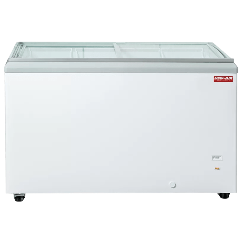 NEW AIR NIF-60-FG Commercial 60 Flat Glass 13 Cu. Ft. Ice Cream Freezer - Ideal for Restaurants, Shops, Convenience Stores, Supermarkets and Cafeterias