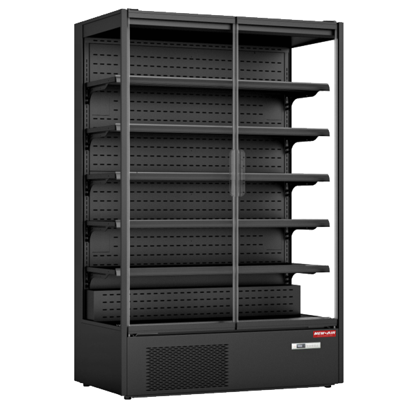 New Air NMD-50-2H Seamless Glass Door Refrigerated Merchandiser - Ideal for convenience/grocery stores, front-of-house, restaurants and cafés