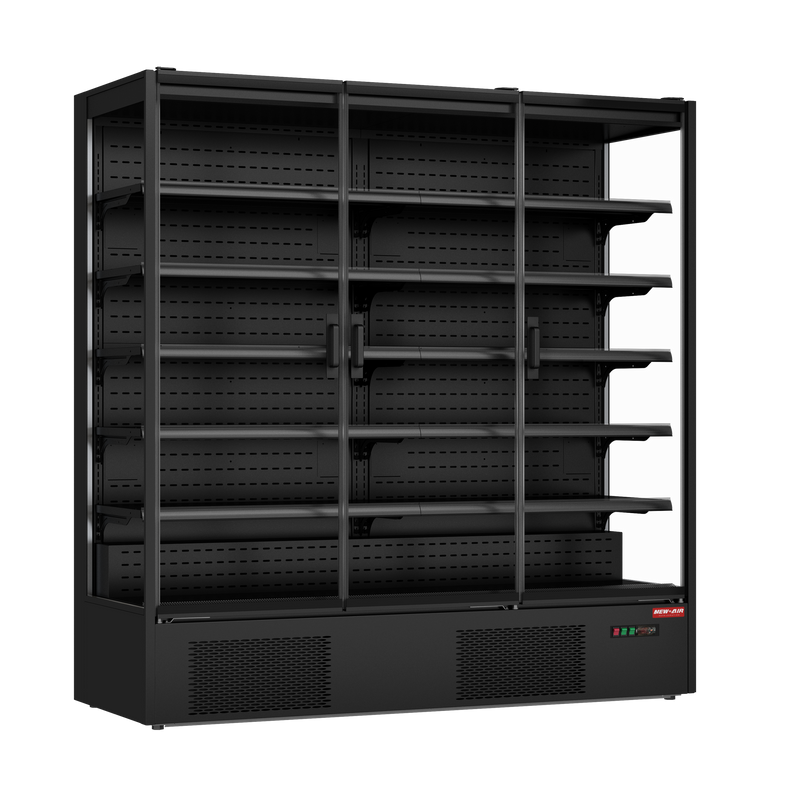 New Air NMD-74-3H Seamless Glass Door Refrigerated Merchandiser - Ideal for convenience/grocery stores, front-of-house, restaurants and cafés
