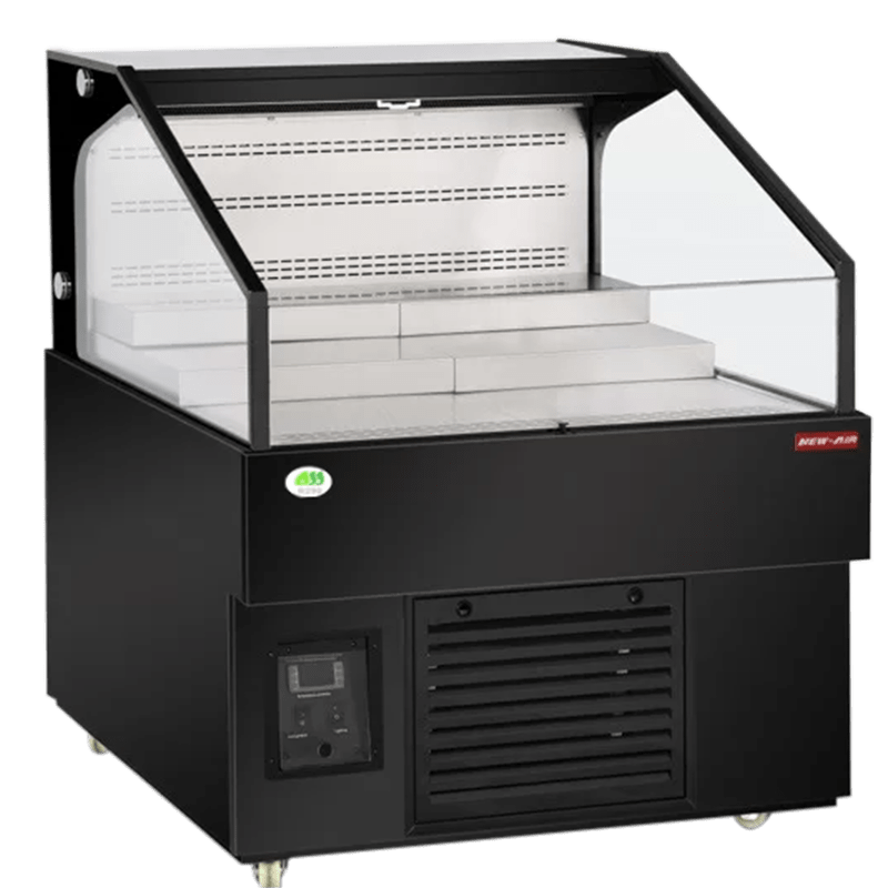 NEW AIR NOM-36-LSB Commercial 36" Grab 'N Go Horizontal Open Merchandiser - Ideal for Restaurants, Cafés, Convenience Stores and Supermarkets