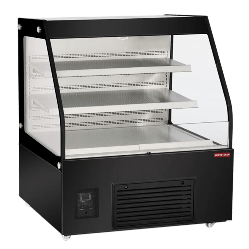 NEW AIR NOM-48-CDS Commercial 48 Medium Profile 9.1 Cu. Ft. Open Air Curtain Merchandiser - Ideal for Restaurants, Cafés, Convenience Stores & Supermarkets