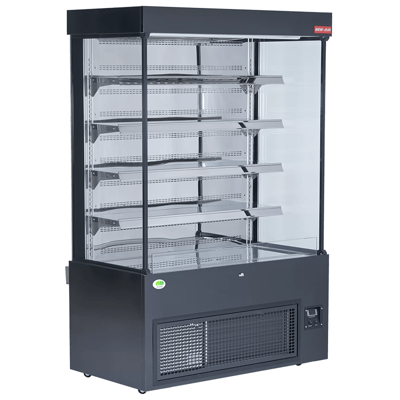 NEW AIR NOM-52-S Commercial 52" Vertical Open Air Curtain Merchandiser - Ideal for Restaurants, Cafés, Convenience Store and Supermarkets