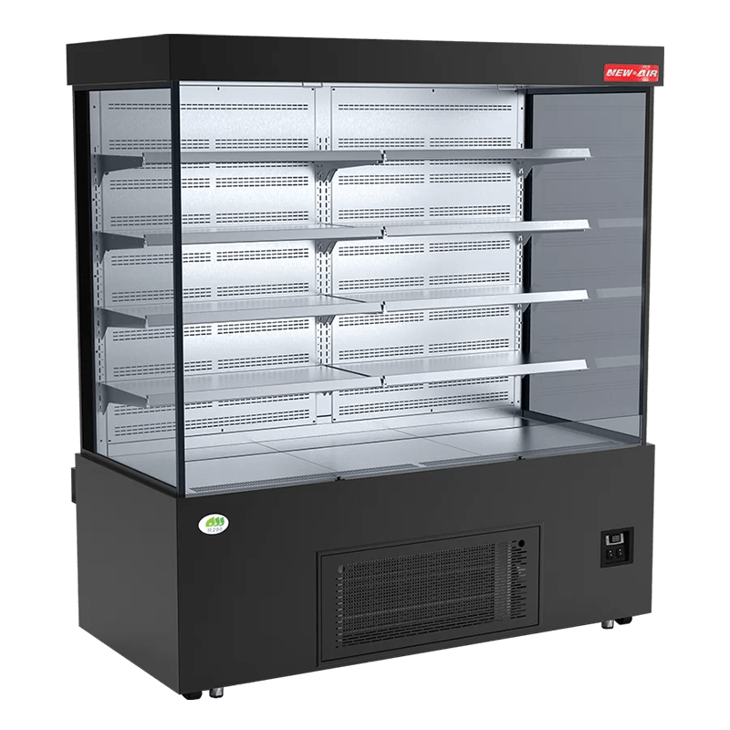 NEW AIR NOM-59-S Commercial 59" Vertical Open Air Curtain Merchandiser - Ideal for Restaurants, Cafés, Convenience Store and Supermarkets