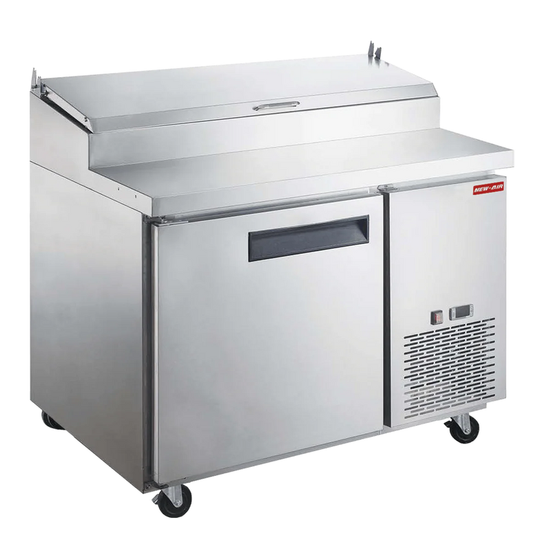 NEW AIR NPT-044-PI Commercial 44? Stainless Steel Refrigerated Pizza Prep Table - Ideal for Restaurants, Cafeterias and Food Processing Spaces