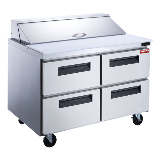 New Air NPT-60SA-4D 60" Refrigerated Salad/Sandwich Prep Table - Ideal for restaurants, cafeterias and food processing spaces