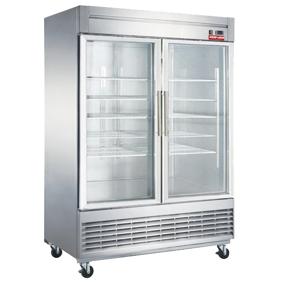 New Air NSGR-55-H 55" Glass Door Refrigerator Reach-In - Ideal for restaurants, cafés, convenience and grocery stores