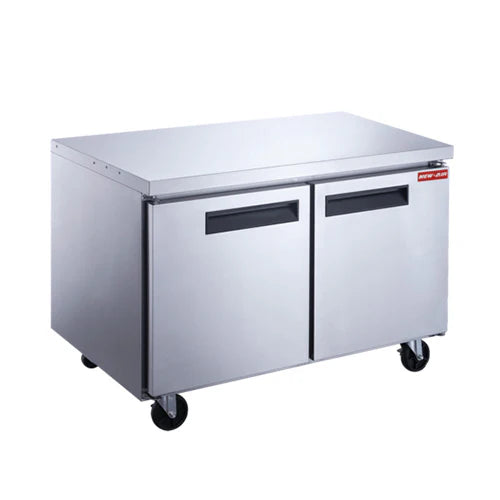 NEW AIR NUF-048-SS Commercial 48? Stainless Steel 12.2 cu ft Double Door Undercounter Freezer - Ideal For Commercial Kitchens, Restaurants and Cafeterias