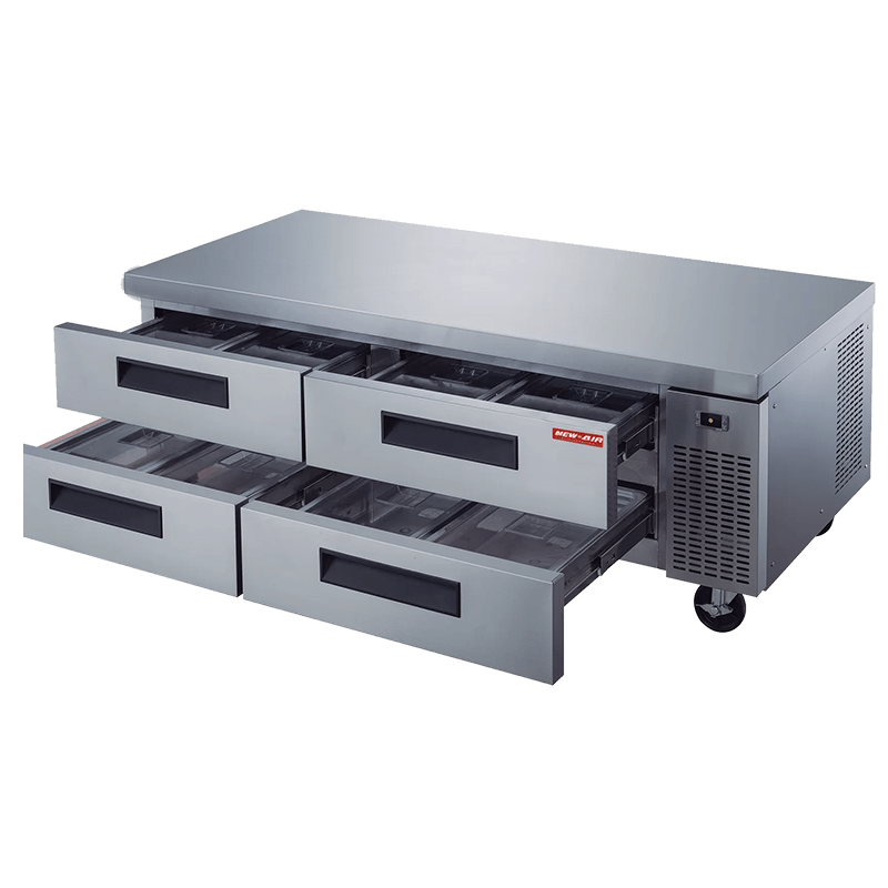 NEW AIR NCB-072-SS Commercial 72" Four Drawer Refrigerated Chef Base