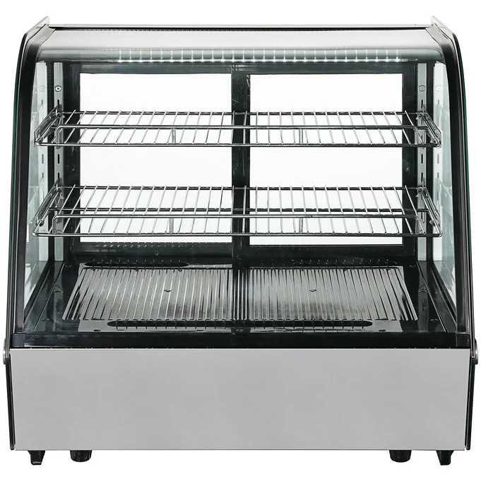 Canco Counter Top 27" Curved Glass Refrigerated Pastry Display Case - RTW-120L-4