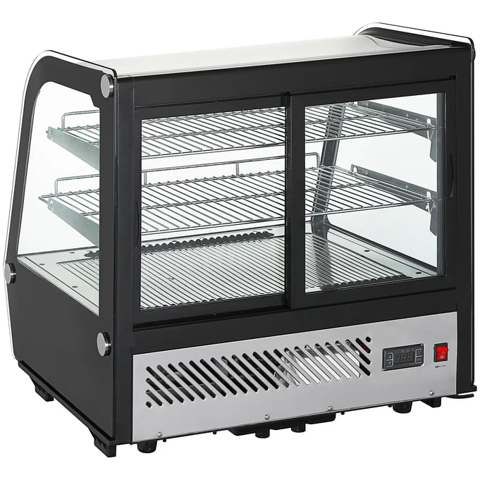 Canco Counter Top 27" Curved Glass Refrigerated Pastry Display Case - RTW-120L-4
