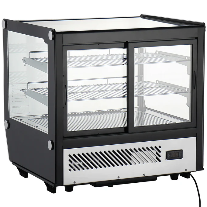 Canco Counter Top 28" Square Glass Refrigerated Pastry Display Case RTW-120L-5