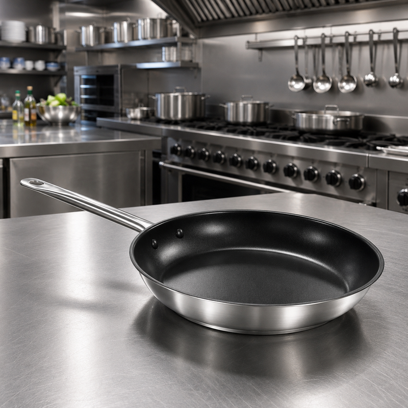 Omega Commercial Non-Stick Frying Pan for Restaurants & Catering - Various Sizes