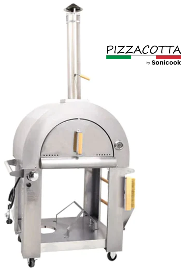 Sonicook Stainless Steel Outdoor Dual Gas (Propane) and Wood Burning Pizza Oven - HPO03SH-3