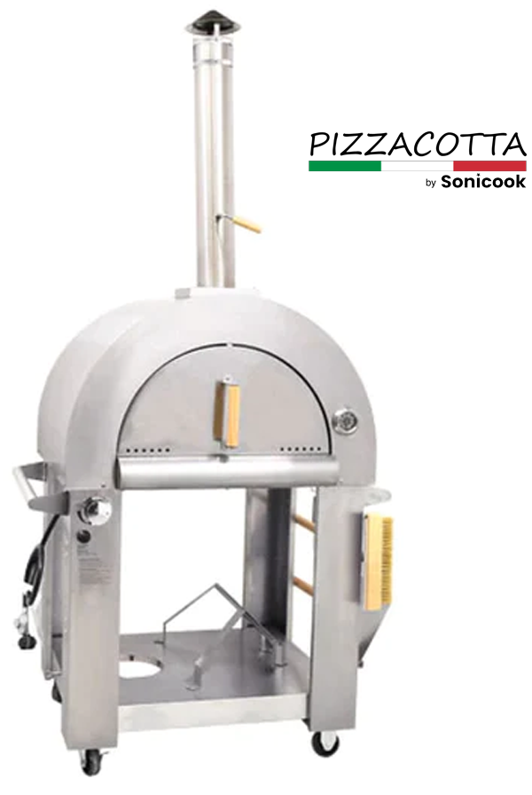 Sonicook Stainless Steel Outdoor Gas (Propane) and Wood Burning Pizza  Oven - HPO03SH-3