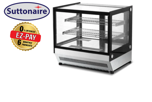 Suttonaire WTF120L Counter Top 28" Square Glass Refrigerated Pastry Display Case