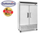 Suttonaire MBF8503 Double Solid Door 55" Wide Stainless Steel Freezer