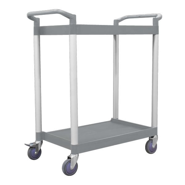 Omega OMUC-2415K-2 Polypropylene Grey Utility Cart, 270 Lbs Capacity