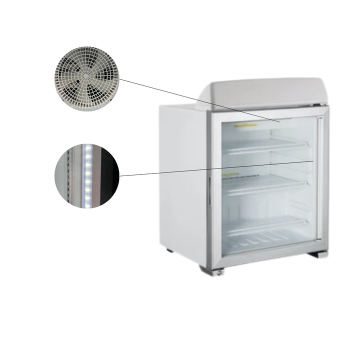 Canco RTD-99L-2 Single Door Counter Top Display Freezer