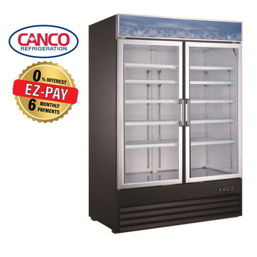 Canco MR-1270 Double Swing Door 53" Wide Display Refrigerator