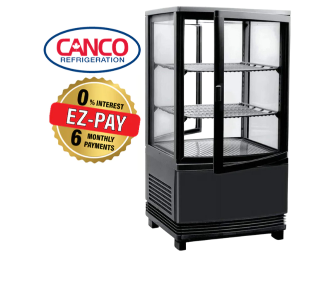Canco RT-58L-2R 17" Counter Top Four Sided Glass Door Display Refrigerator