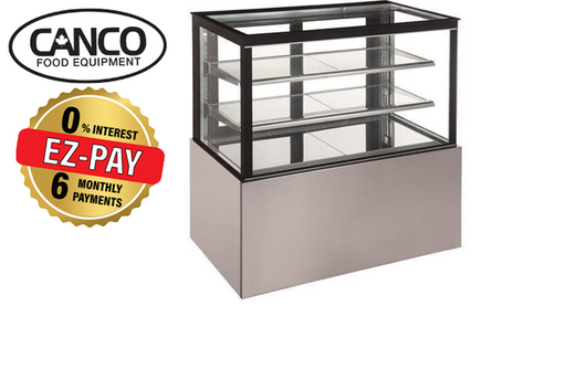 Canco PC-71-2 Flat Glass 2 Tier 71" Refrigerated Pastry Display Case